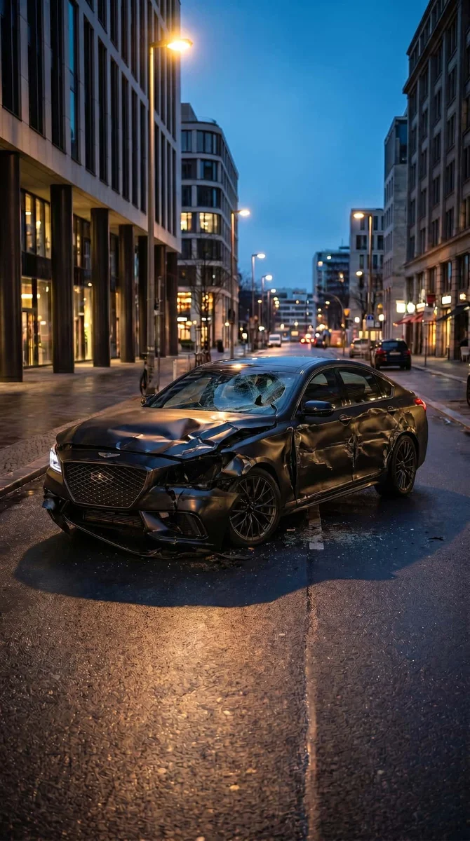 Zerstörtes Auto