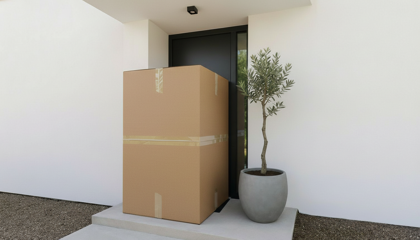 Giant delivery prank, after